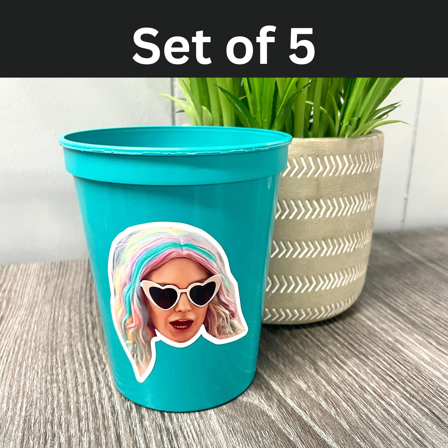 Personalized 16 oz Stadium Cups - Custom Photo Portrait