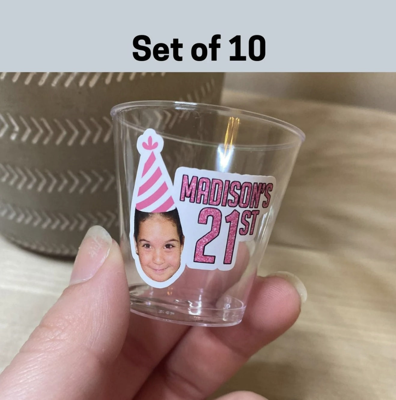 1.5 oz Plastic Shot Glass Custom Printed