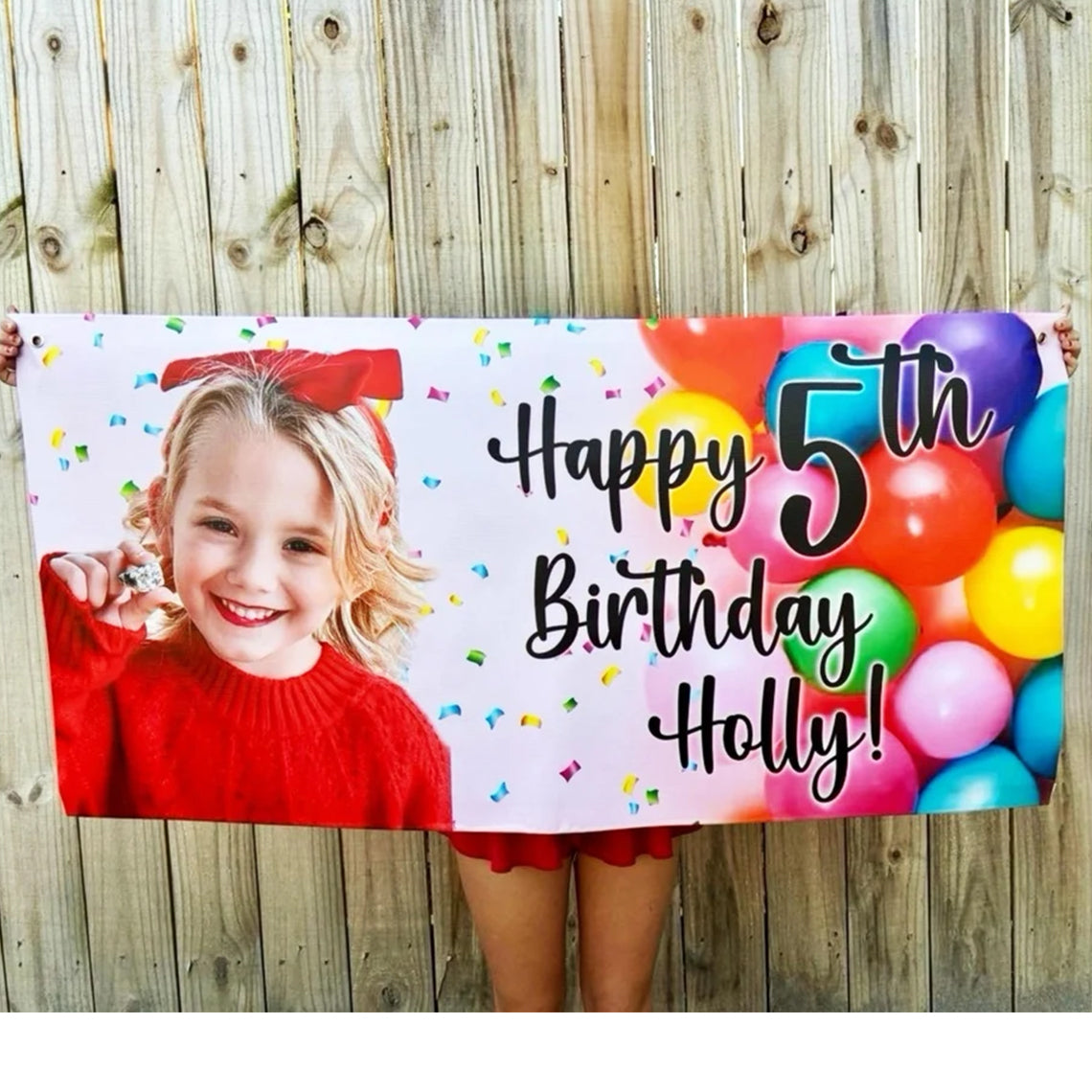 Personalized Birthday Balloon Banner