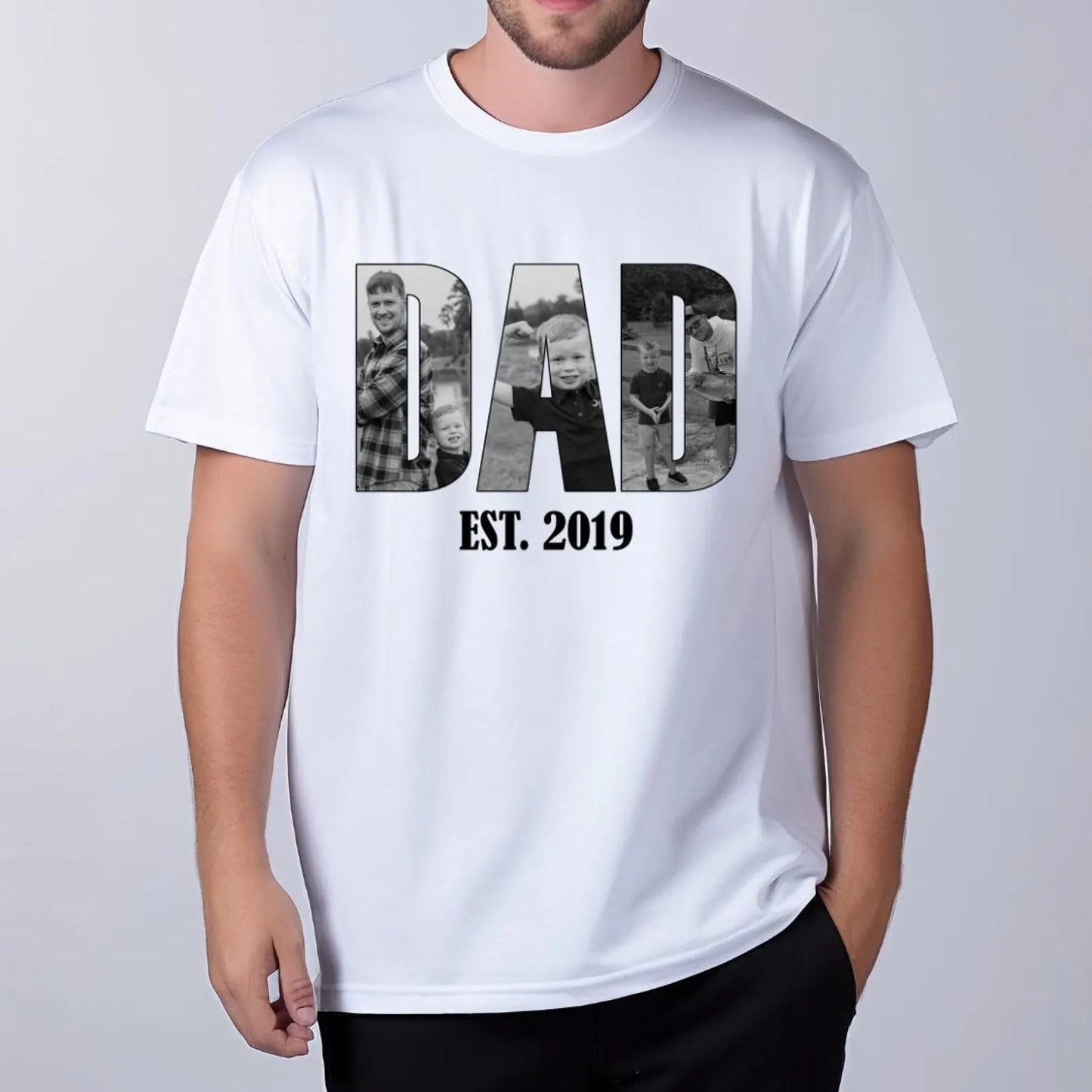 Personalized Photo Letter T-Shirt – Custom Word Design