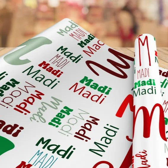 Personalized Name Wrapping Paper