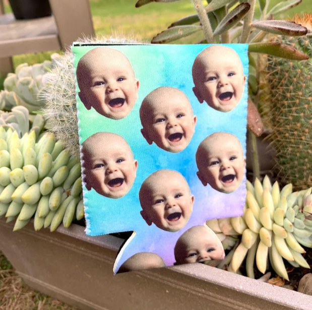 Face Frenzy Can Cooler: Your Smile Everywhere!