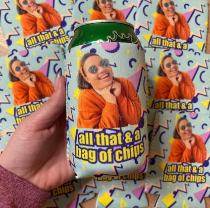 Nostalgic 90's Themed Custom Photo Can Coolers