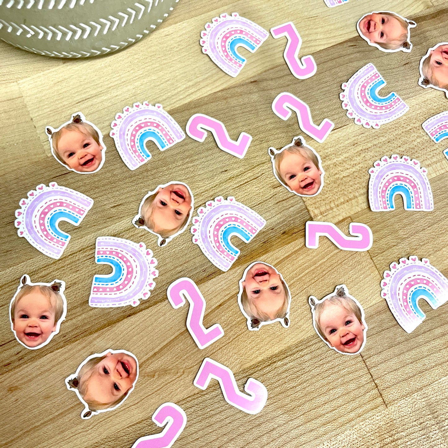 Custom Celebration Confetti Trio - Set of 50 Pieces for a Personalized Birthday Bash!