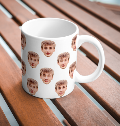 Personalized Face Collage Mug - 15 oz of Fun and Uniqueness!