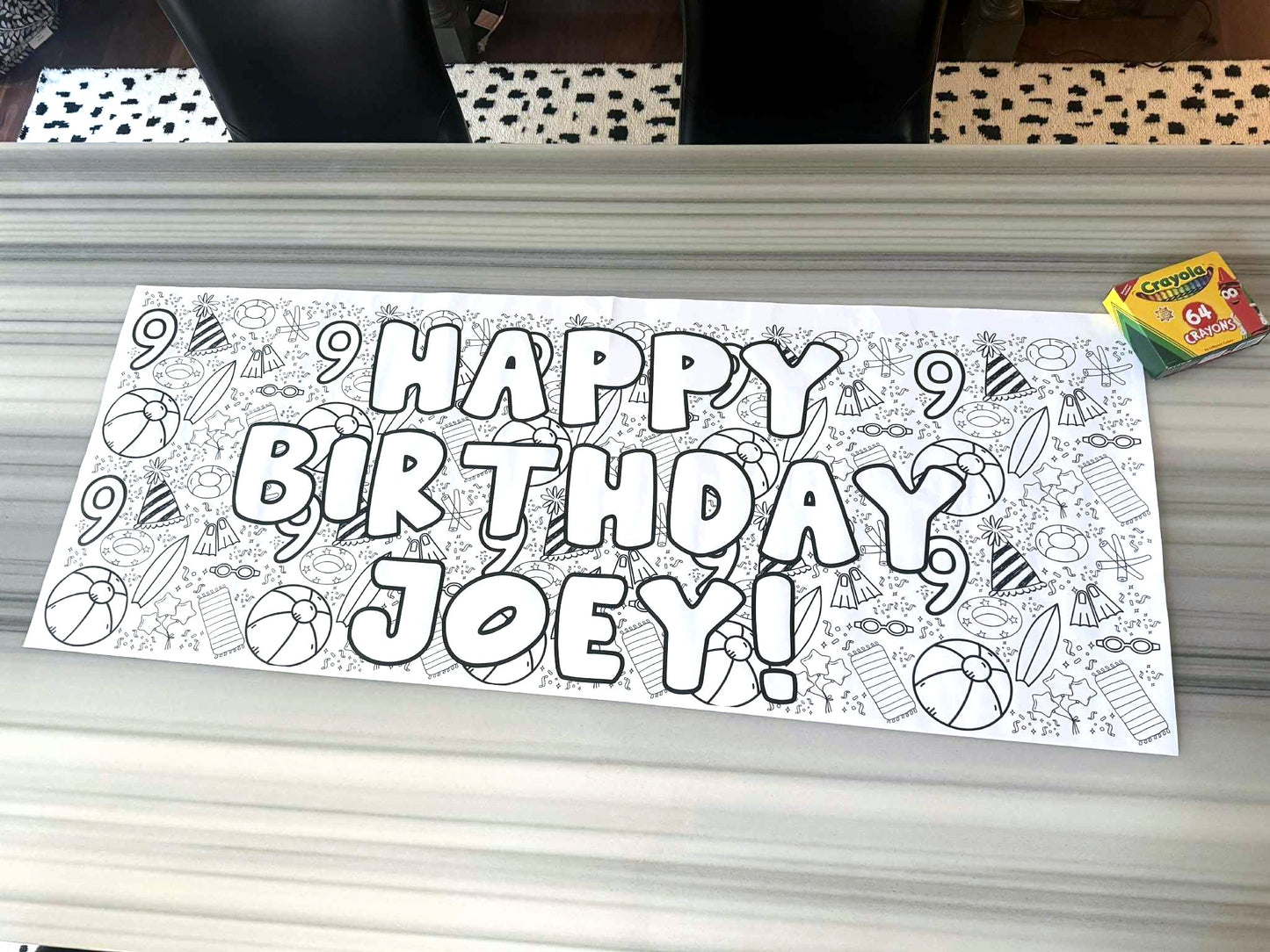 Giant Coloring Table Runner