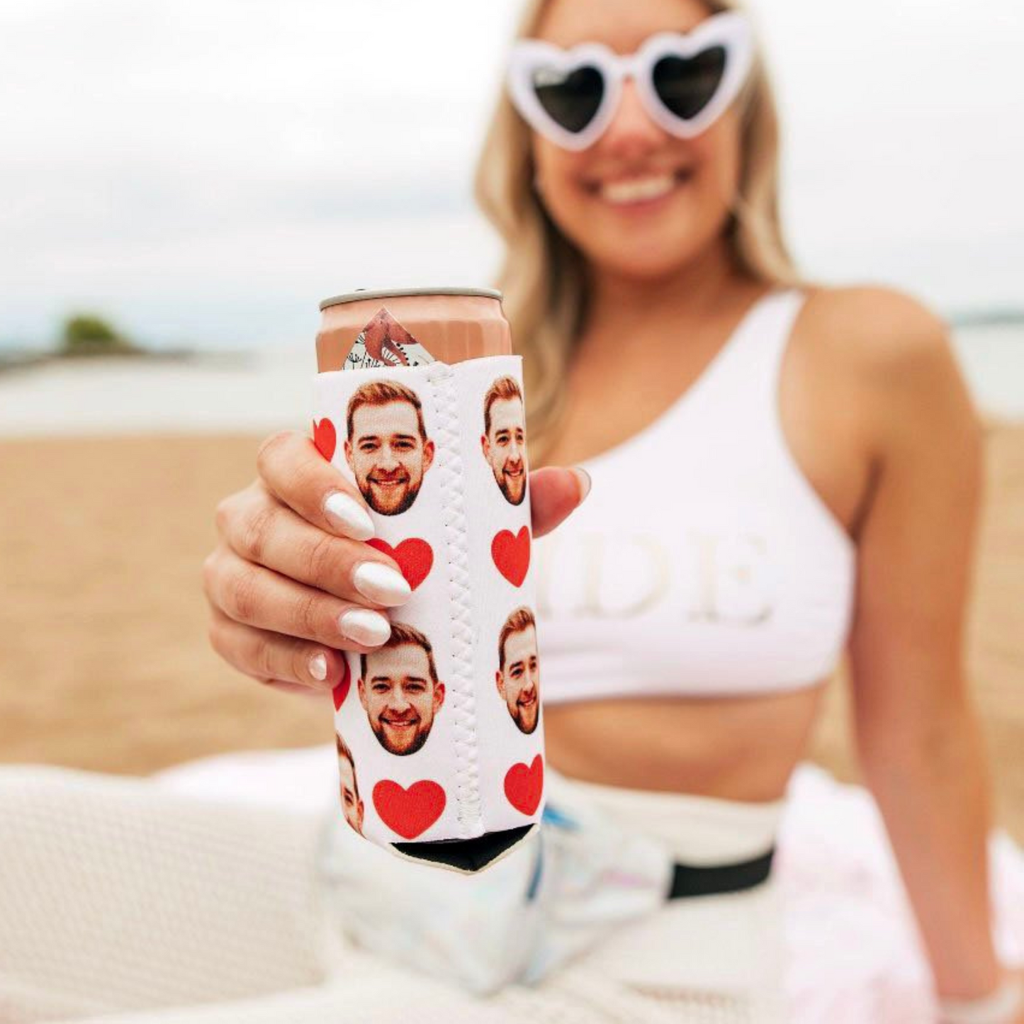 Personalized Groom's Can Cooler - "Heartfelt Groom" with Love and Laughter