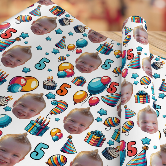 Personalized Birthday Photo Wrapping Paper - Wrap the Joy!