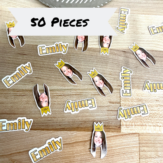 Custom Birthday Confetti - Set of 50 Pieces for a Personalized Celebration!