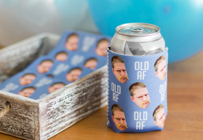 Old AF Birthday Bash Can Cooler: A Fun Tribute to Timeless Memories!