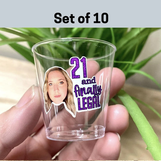 Finally Legal 21st Birthday Shot Glasses: Toasting to Adulthood in Style!