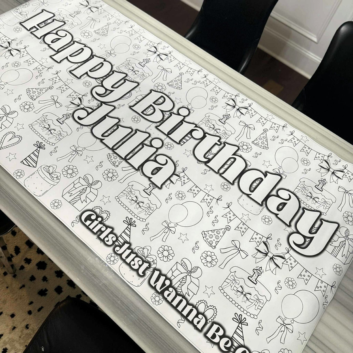 Giant Coloring Table Runner