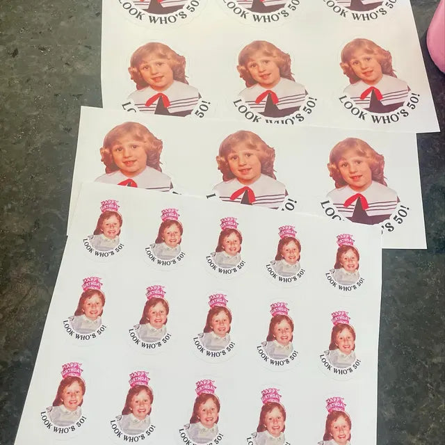 Custom Photo Stickers | Personalized Birthday and Milestone Labels