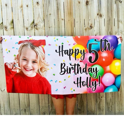 Personalized Birthday Balloon Banner