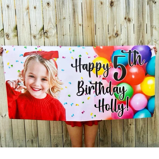 Personalized Birthday Balloon Banner