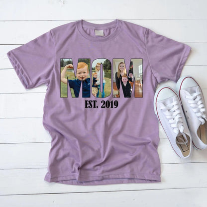 Personalized Photo Letter T-Shirt – Custom Word Design