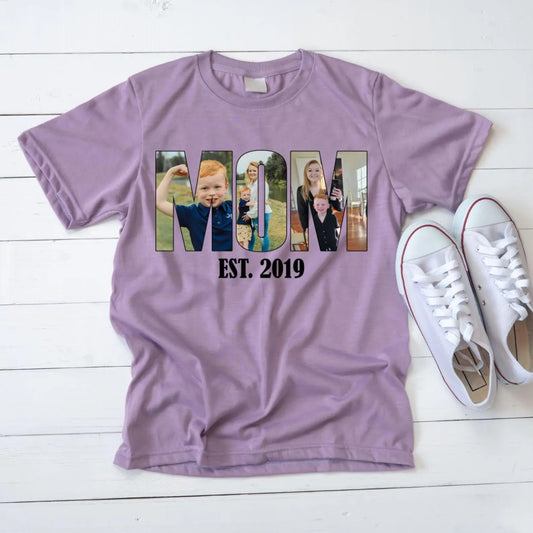 Personalized Photo Letter T-Shirt – Custom Word Design