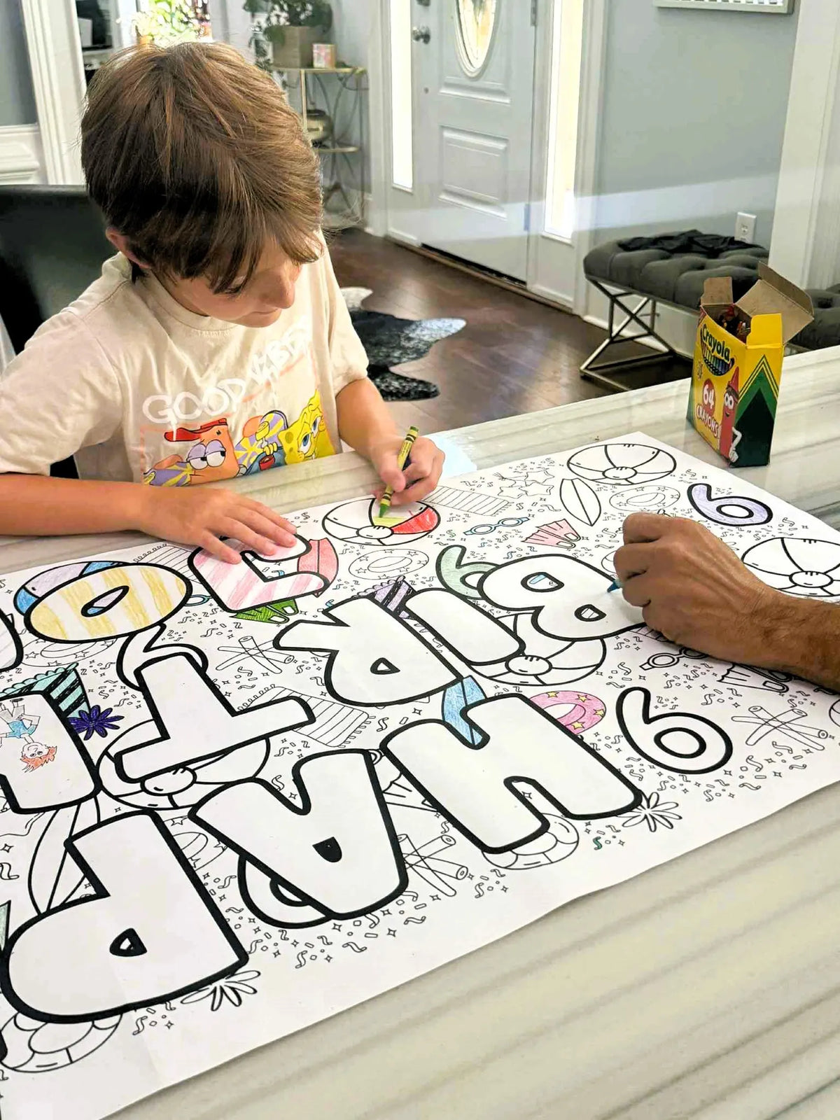 Christmas Coloring Table Runner
