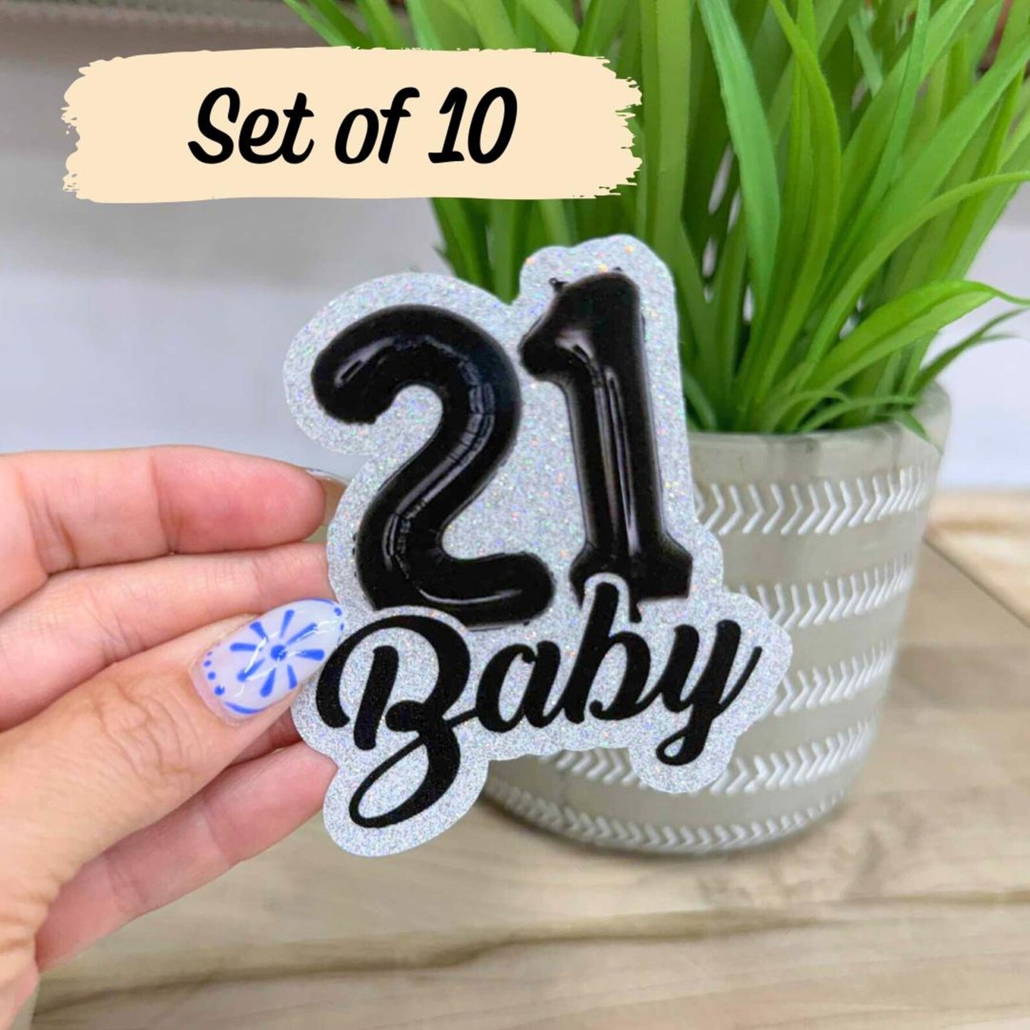 Custom Transparent Glitter Stickers