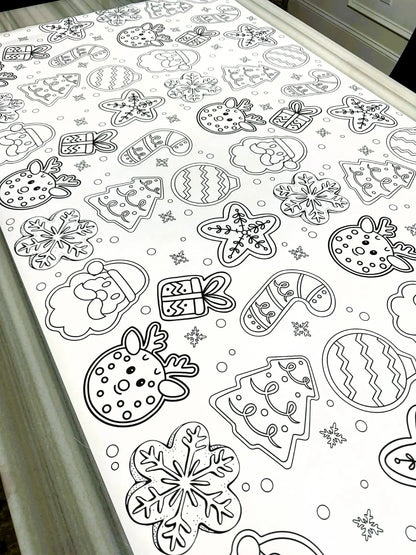 Christmas Coloring Table Runner