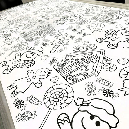 Christmas Coloring Table Runner