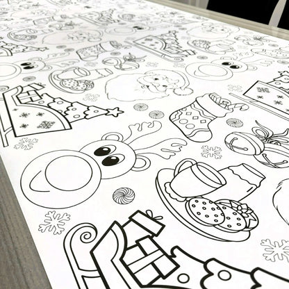 Christmas Coloring Table Runner