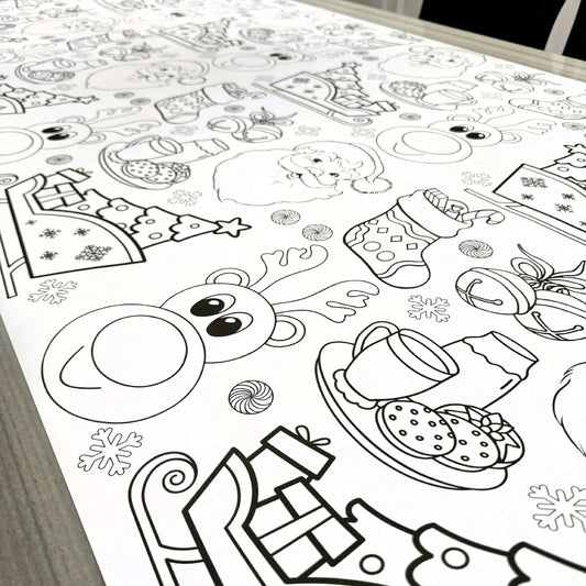 Christmas Coloring Table Runner