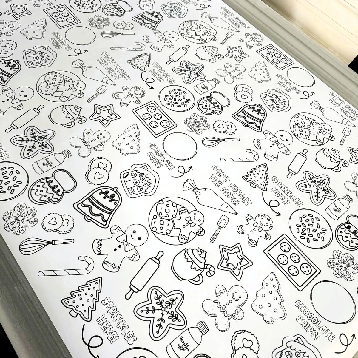Christmas Coloring Table Runner
