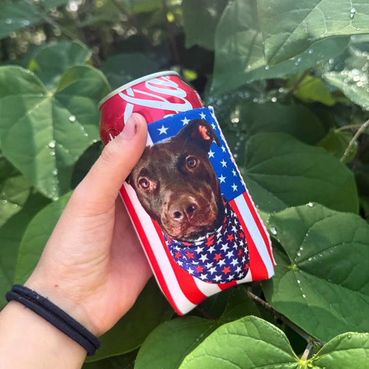 Custom Patriotic Photo Can Cooler
