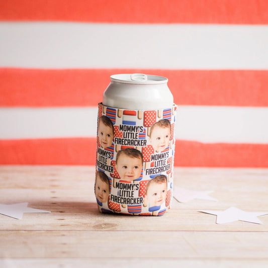 Mommy’s Little Firecracker Photo Can Cooler