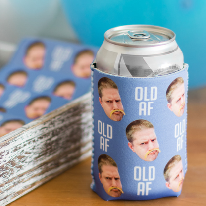 Old AF Birthday Bash Can Cooler: A Fun Tribute to Timeless Memories!